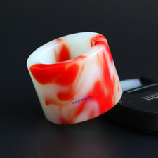 Xin-jiang Hetian Jade Chicken Blood Jade Finger Male Female Jade Ring Collect picture