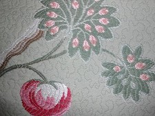 Scalamandre fabric CHERBOURG woven floral Lampas pink green cotton viscose new2Y picture