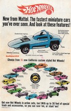 1968 Mattel Hot Wheels Launch Original Vintage Print Ad picture