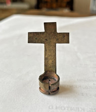 Trench Art Gun Shell made into Cross from Liberia's Africa Civil War Bullet SEE picture