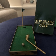 Vintage Top Brass Executive Games Golf Applause Desktop Mini Golf Taiwan 1988 picture