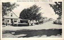 Waldoboro Maine ME Moody's Cabins Route 1 c1930 Vintage Postcard picture