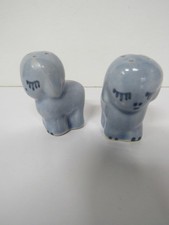 Vintage Sleepy Blue Lambs Mini Salt And Pepper Shakers Ships Free picture