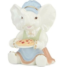 Lenox Lucky Elephant Figurine Gift Of Thanksgiving Pie Baker's Hat LE COA NEW picture