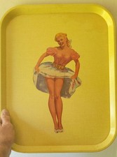 Silite Serving Tray Pinup Girl Al Moore Vintage Chicago Fiberglass 1950s RARE picture