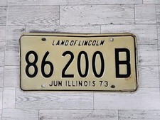 1973 Vintage ILLINOIS License Plate 