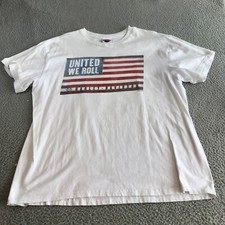 Harley Davidson Shirt Men's XL White Leesburg FL Short Sleeve Crew Neck USA Flag picture