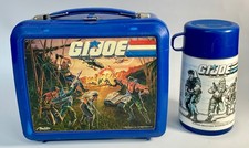 Vintage 1986 Aladdin G.I. Joe Plastic Lunch Box w/ Thermos picture