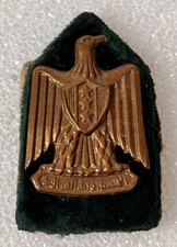 Vintage Desert Storm Gulf War Iraqi Army Copper Eagle Shield 3 Stars Uniform Pin picture