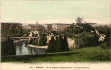 FRANCE Paris ~ Le Belvédère, Parc des Buttes-Chaumont Vintage Postcard picture