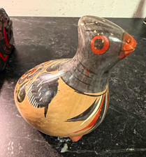 Mexican Folk Art Hand-Painted Ceramic Duck Figurine Signed/Marked Mexico picture