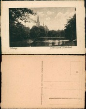 Postcard Leipzig Johannapark, Luther Church. 1932 picture