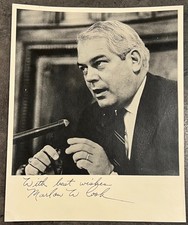 Marlow W Cook Signed Photo Autograph US Senator Kentucky Republican Vintage 8x10 picture
