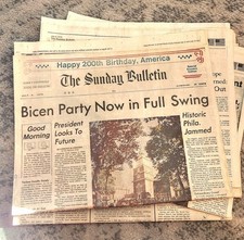 Bicentennial Ju1y 4, 1976 | The Sunday Bulletin Newspaper |   + Supplement  picture