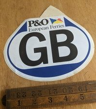 Britain GB UK Sticker Decal 80s Vtg English Channel Ferry Mini Triumph LandRover picture
