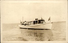 Baker Island Salem Massachusetts MA Boat Melba c1910s Real Photo Postcard bhn picture