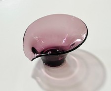 Vintage Viking Glass Mid Century Modern Amethyst Epic Bon Bon Dish picture