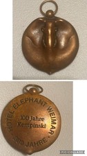 RARE Hotel Elephant Weimar Germany Chunky Bronze 7 Oz. Hotel Room Key Fob picture