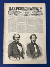 Harper's Weekly 3-21-1863 WALL STREET GOLD PANIC, New Orleans Levee, PIRATE SHIP picture
