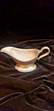 Pewter Gravy Boat Sauce Bowl Vintage Ornate Handle 4
