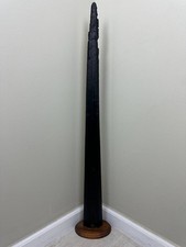 Vintage Swordfish Rostrum Sculpture Mounted Wood Base Swordfish Bill Real Marlin picture