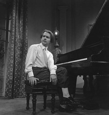 The pianist Samson Francois filmed in his piano for the television- Old Photo picture