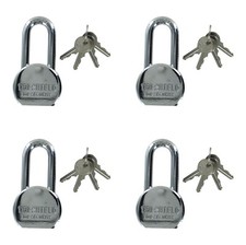 Pack of 4X Heavy Duty Master Lock Solid Steel Maximum Protection Padlock with 3K picture