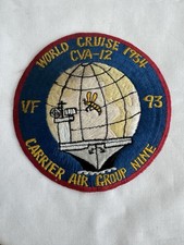 USN Carrier Air Group 9 USS Hornet CVA-12 1954 World Cruise Squadron Patch Rare picture