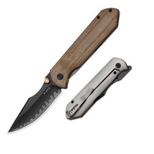 Kizer Harpoon Fold Folding Knife composite steel Blade Titanium & Micarta Handle picture