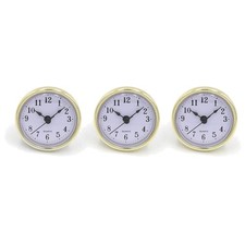 Craft White Clock Inserts, 3-Pack, Gold Rim, Quartz Movement picture