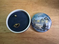 Vintage Thomas Kincaide wind up music box titled Sleighride Home picture