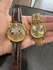 Lorus Disney Mickey & Minnie Dual Time Zone Vintage Watch Rare For Collectors  picture