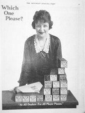 1919 QRS Player Piano Rolls - An Alternative to Phonographs Period Ad #1892 picture