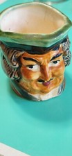 Small Mini Toby Mug Jug Character Head Creamer 3” Tall Occupied Japan Vtg Crazed picture