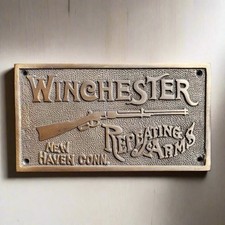 Winchester Repeating Arms Solid Brass Plaque picture