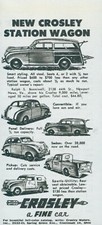 1948 Crosley Station Wagon Woody Convertible Pickup Sedan Vintage Print Ad C4 picture