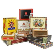Set of 10: Empty DECORATIVE Cigar Boxes [Set/10] picture
