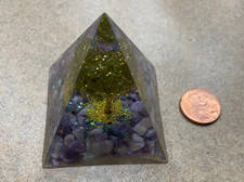 Pyramid Acrylic Paperweight with Magical Tree of Life picture