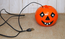 Vtg Halloween hard plastic light up Pumpkin Miller Electric picture