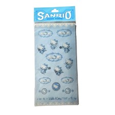 Vintage Sanrio Sticker Designs Hello Kitty Blue Angel 2000 Y2K Smiles Satin New picture