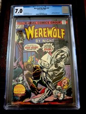 WEREWOLF BY NIGHT #32- CGC 7.0 - Marvel, 1975- Origin & 1st App MOON KNIGHT picture