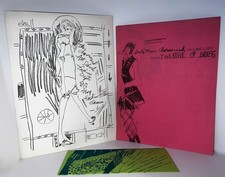 Rare Vintage 1969 CHOUINARD FASHION SHOW Program LA CA Fashion Sketch Drawings picture
