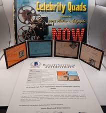Historic Autographs Celebrity Quads 12 O'clock High Beckett Certified Auto  picture