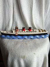 vintage 1968–1970 Garnier RMS Queen Mary Crème de Menthe ceramic decanter picture