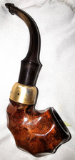 VTG Peterson's 301 Pipe Dublin Sterling Silver Sculptured RARE Briar Burl picture