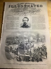 1863 FRANK LESLIE’S CIVIL WAR NEWSPAPER ~ GREAT CIVIL WAR ERA CONTENT 🇺🇸 picture