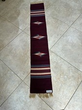 Vintage Ortegas Shop New Mexico 100% Wool ￼Hand Woven Rug picture