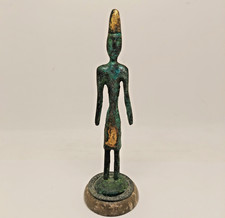 Vtg Phoenician Canaanite Bronze Figurine Obelisk Temple Byblos Lebanon Replica picture