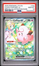 Pokémon TCG Journey Together Lillie's Clefairy EX Card 184/159 PSA 10 picture