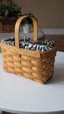 Vintage 1999 Longaberger Candle Basket Combo With Holly Liner & Plastic... picture